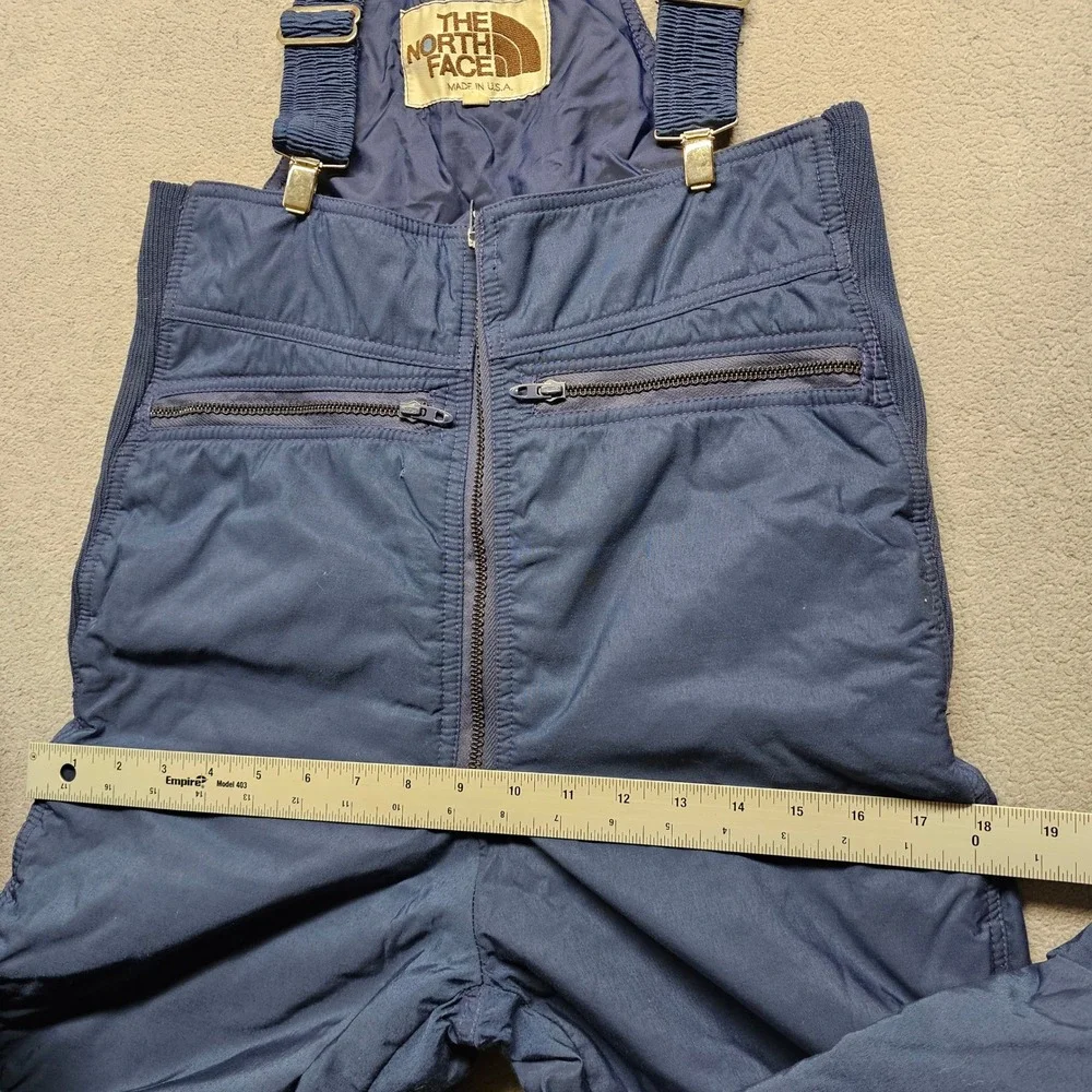 Vintage The North Face Ski Bib Overalls Mens Medium Navy Blue Made in USA Retro